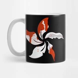 Bloodied Bauhinia flower. Hong Kong Protest Mug